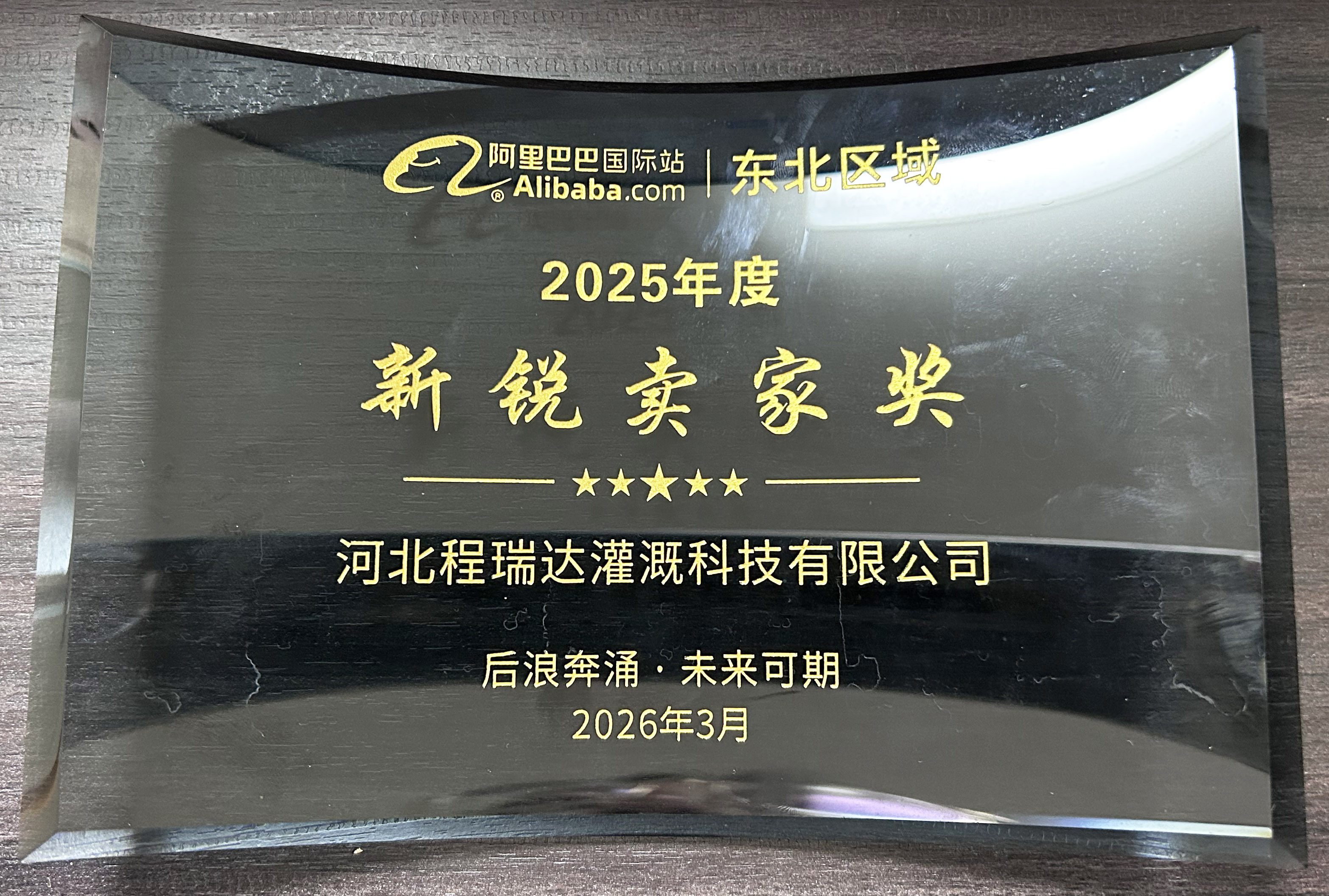 温州程瑞达灌溉 | 荣获阿里国际站新锐卖家奖